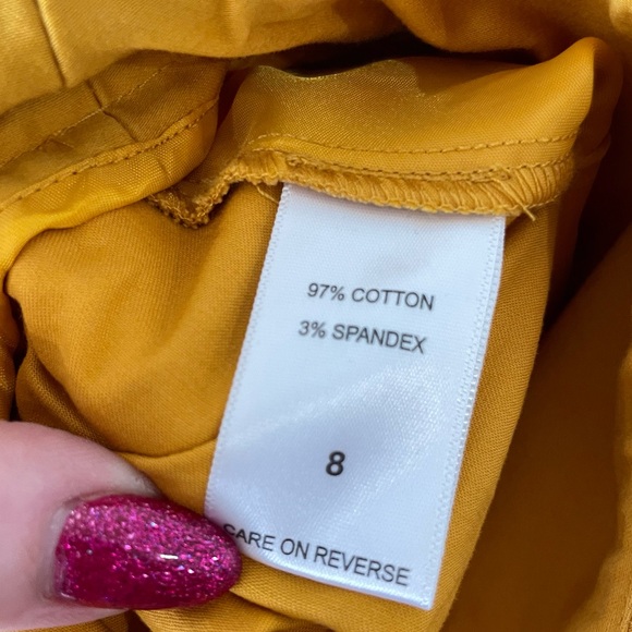 New York & Company Mustard Yellow Maxi midi skirt size 8 a-line - Picture 3 of 6